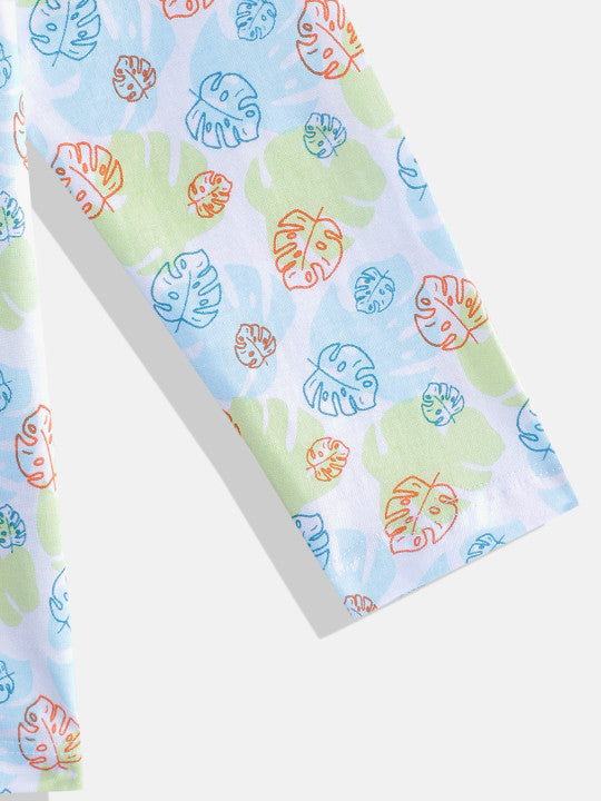 Coolbee Store Kids Boys Clothing Set - Off White (KBAW25ST8) – close-up fabric detail