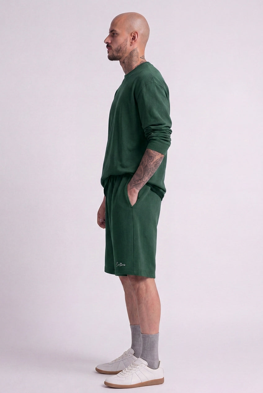 Cool Bee Regular Fit Shorts Bottle Green for Men - Shorts Summer Casual India - Lifestyle View