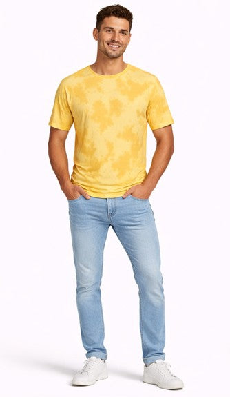 Unisex Tie Dye Oversized T-Shirt Yellow