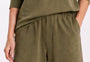 Regular Fit Shorts Olive Green Women
