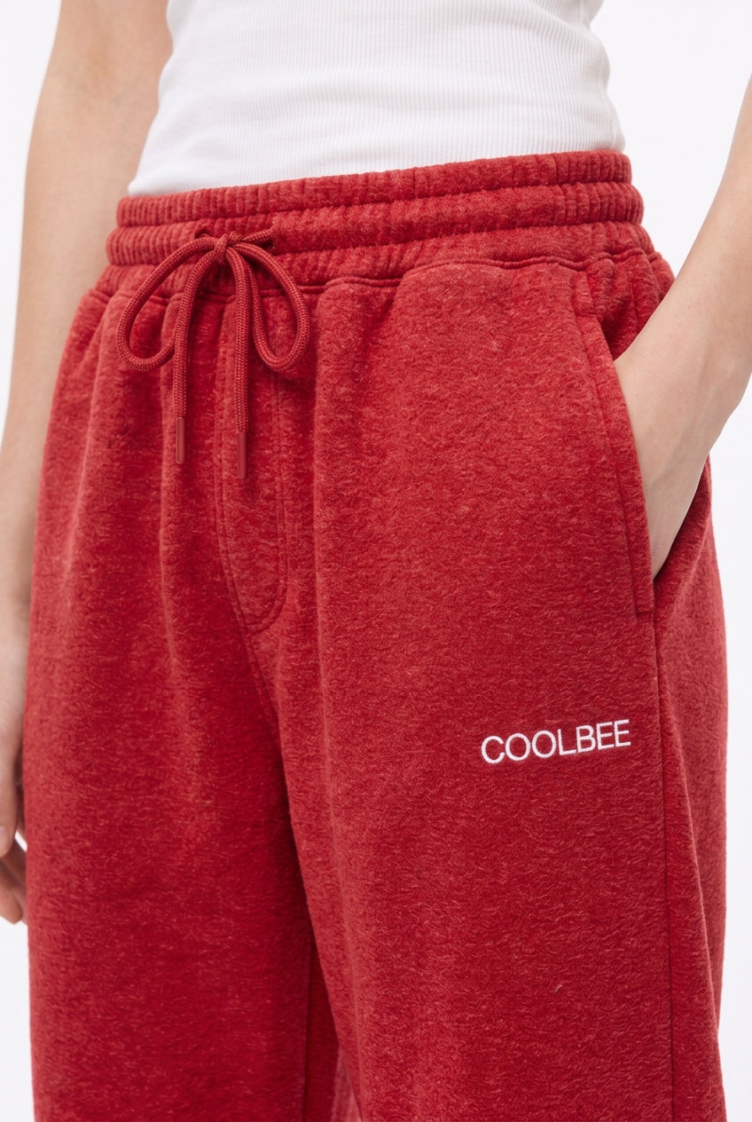 Cool Bee Joggers Red Milange for Women - Joggers Casual Streetwear India - Lifestyle View