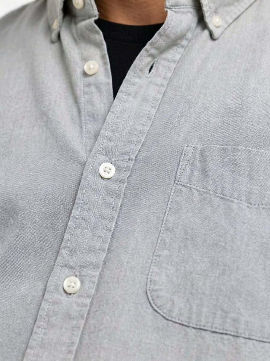 Cool Bee Oxford Casual Half Shirt Grey for Men - Premium Half Sleeve Casual Shirt India - Lifestyle View